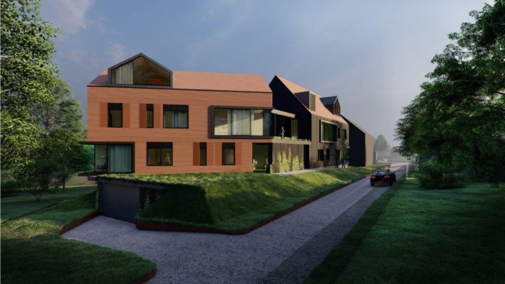 Koncepcja apartamentowca – elewacja frontowa